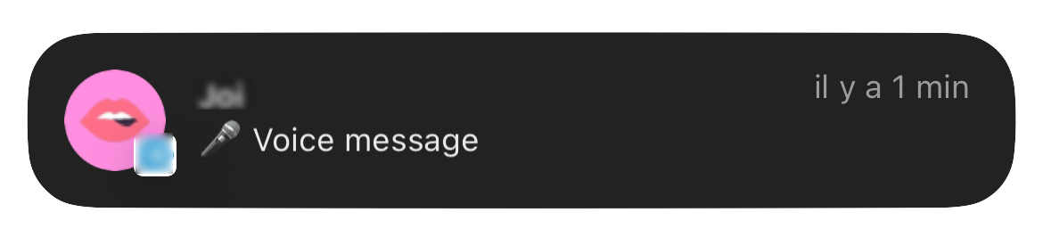 voice message telegram notification from Joi